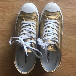 Converse Jack Purcell Gold Low-Top Sneakers